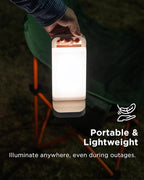Solar Camping Lantern, Rechargeable Battery Powered Camping Light 6000mAh Up to 80HRS Lasting, Dimmable Night Lamp, Survival Gear for Emergency, Power Outages, Outdoor, Indoor Use