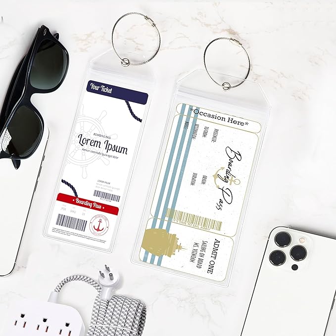 6 Pack Luggage Tags Travel Essentials & Cruise Essentials for NCL, Princess, Carnival, Royal Caribbean & Celebrity Cruise Ships by SEAVILIA
