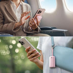 iWALK Mini Portable Charger 10,000mAh, 22.5W USB-C Fast Charging Power Bank with Built-in Cable, Travel Essential Ultra-Small Battery Pack Compatible for iPhone 17/16/16 Pro/15, Samsung, Google, Pink