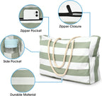 Becokan Beach Bags for Women Large Waterproof Beach Tote Bag Zipper Beach Bags Waterproof Sandproof Swim Pool Bag Large Tote