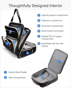 LUGGEX Underseat Carry On Luggage with Wheels, UDK Stylish Lightweight Under Seat Luggage, Soft Sided Personal Item Suitcase for Short Trip (UX-Core, Cream White, 16 Inch)
