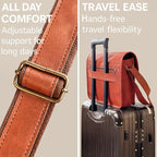 RUSTIC TOWN Leather Messenger Bag for Men Women - Full Grain Leather Laptop Satchel Office Shoulder Bag