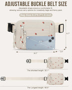 Capolo Fanny Packs for Women Fashion Waist Packs Bag with Adjustable Strap and 4 Zipper Pockets Waterproof Everywhere Crossbody Belt Bag for Workout Running Travelling(Strawberry, Large)