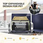 Lekereise Top-Expandable Pet Carrier 18x13x9.5 Inch Southwest Frontier Airline Approved Soft Sided Underseat to 15lbs Travel Carriers for Small Cats Dogs with Locking Safety Zippers Anti-Scratch Mesh