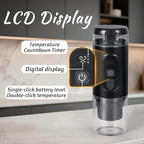 Portable Espresso Maker,Electric Travel Coffee Machine with Self-Heating and 20 Bar Pressure USB-C Rechargeable, Smart Display, 2-in-1 Capsule and Ground Compatible for Camping, RV, Car and Office