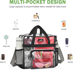 MAY TREE Clear Bag for Stadium Events, 12×6×12 Clear Tote Bag with Removable Strap, Transparent Bag for Concert Sports Gym, Wave-Strap