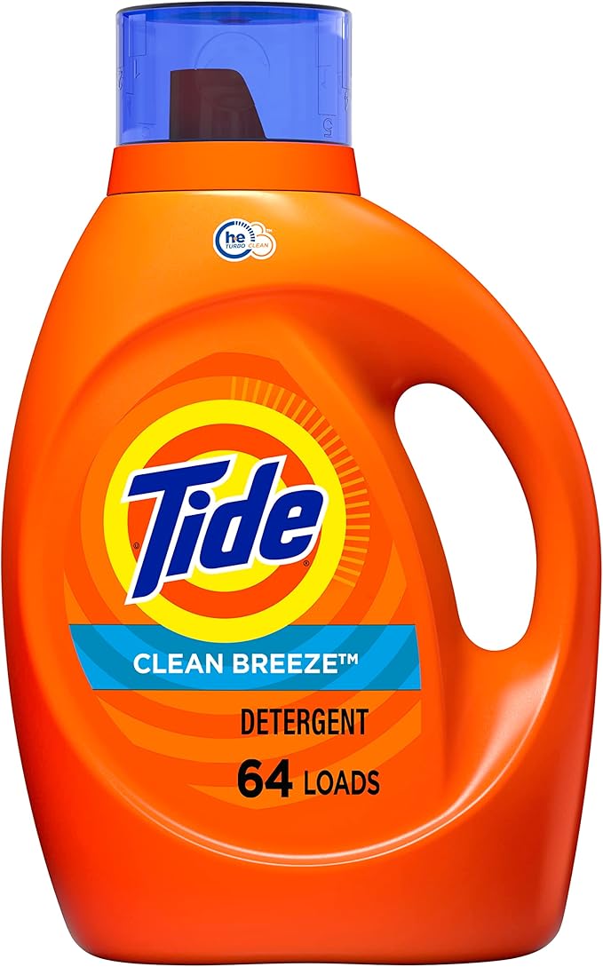Tide Liquid Laundry Detergent, Clean Breeze, 64 Loads 92 Fl Oz