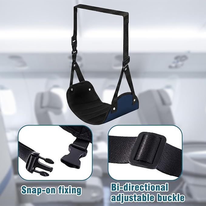 Portable Foot Hammock for air Travel,Airplane Foot Hammock Travel Essentials,