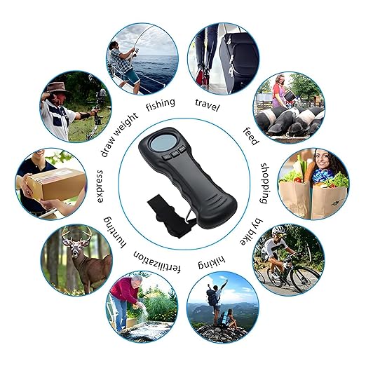 Luggage Weight Scale, 50kg/110lb Portable Travel Hanging Luggage Scales for Suitcases, Electronic Weight, LCD Digital Display, Ergonomic Anti-Slip Handle, Auto Lock Feature