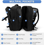 coofay Expandable Backpack For Traveling On Airplane Carry On Backpack For Women Men Airline Approved Personal Item Bag For Airlines Gym Bag For Women With Shoe Compartment