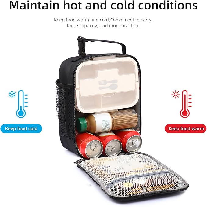 Lovoeo Lunch box Lunch bag for men women Insulated Lunchbox Lunch bags for Work Picnic Travel (Thicken green)