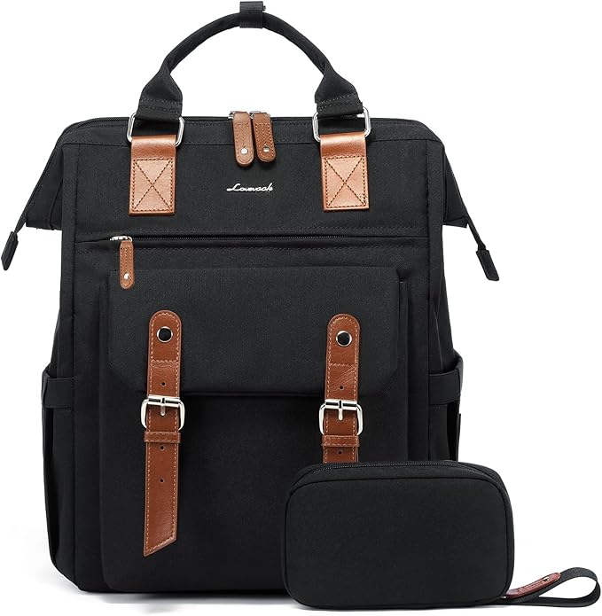 LOVEVOOK Laptop Backpack for Women with Large Capacity, Teacher Nurse Work Laptop Bag, Waterproof Travel Backpack Purse, Business Computer Back Pack, Cute bag for Professional Use, 15.6 Inch