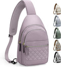 Capolo Sling Bag for Women Men Waterproof Crossbody Bags for Women Trendy Casual Fanny Pack with Convertible Shoulder Strap Chest Bag for Travel Hiking(Purple, Medium)
