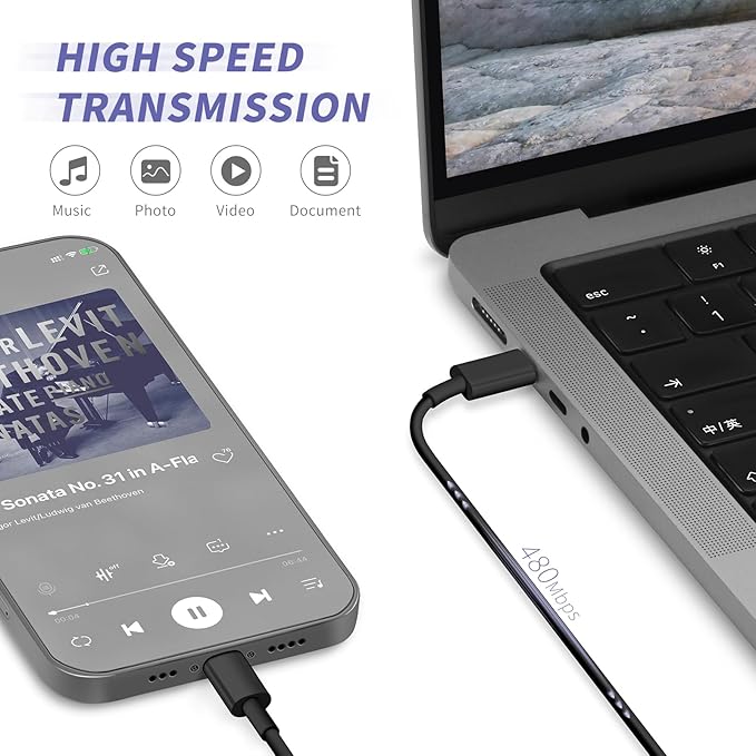 iPhone Charger Fast Charging,[MFi Certified] 2Pack 20W Type C Fast Charger Block with [10FT&6FT] USB C to Lightning Cable Compatible for iPhone 14/13/12/11 Pro Max/Xs Max/XR/X,iPad