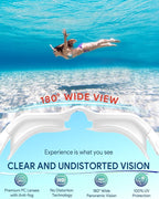 Swim Goggles, Polarized Adult Swimming Goggles Bungee Strap No Hair Pulling Anti-fog Pool Goggles for Men Women