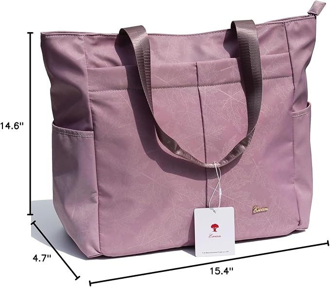 ESVAN Original Floral Tote Bag Large Shoulder Bag with Multi Pockets for Gym Travel Beach Daily Bags