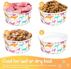 Mifoci 100 Pcs Disposable Dog Bowls 1.5 Cups Pets Disposable Feeding Bowls for Dogs and Cats Pets Paper Travel Cups for Small Medium Dogs Cats Puppy Kitten Dry or Wet Serving Food Water (Classic)