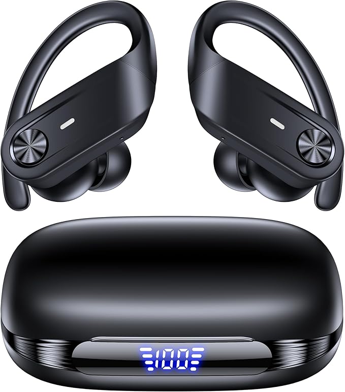 Hybrid Active Noise Cancelling Wireless Ear Buds 80 Hrs Playtime Hi-Res Stereo Quality Bluetooth Earbuds with Transparency Mode Headphones Bluetooth Earhooks ANC Earphones for Work Sports Travel