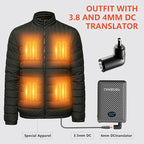 2 Pack 5V 2A/3A Battery Pack for Heated Vest Heated Jacket, 12000mAh Power Bank for Heated Apparel with LED Display with 7.4V DC Port