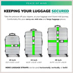 Hero Luggage Straps for Suitcases and Carry-On (2-Pack) Heavy-Duty Secure Belts with 700+ lbs. Max Force Tension