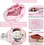 BLUBOON Duffle Bag Girls Kids Cute Gym Bag with Shoes Compartment & Wet Separation Waterproof Sports Overnight Travel Bag