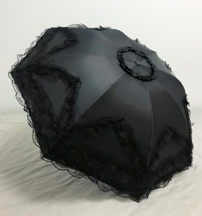 URAWESO Vintage Lace Parasol Gothic Lolita Umbrella UV Sun Protection Witch Cosplay Photoshoot Props Party Decoration