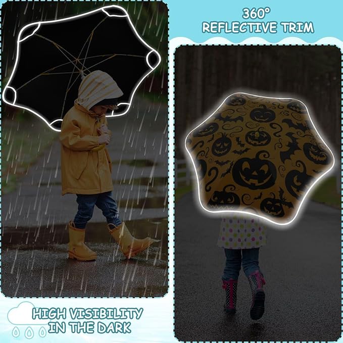 ALAZA Kids Umbrella Stick Umbrellas Cute Umbrella for Boys Girls Toddler UV/Sun Rain Windproof