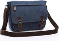 Evergoo Vintage Messenger Bag Unisex Shoulder Bags Canvas Satchel Cross Body Work Satchel Briefcase for 15.6 Inch Laptop