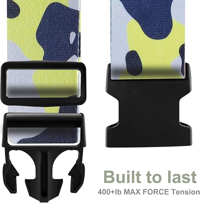 Luggage Straps for Suitcases TSA Approved Easy Pack Organized Suitcase Strap, Luggage Strap, Luggage Belt Strap, Bag Straps for Luggage. Buckle Straps Travel Accessories (Camo)