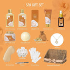 Gifts for Women, Spa Gift Basket for Women, Mothers Day Gift Basket for Mom - Vanilla Bath and Body Gift Basket Set, Spa Kit | Gifts for Christmas, Valentines Day, Birthday, Bath Spa Gift Sets for Her
