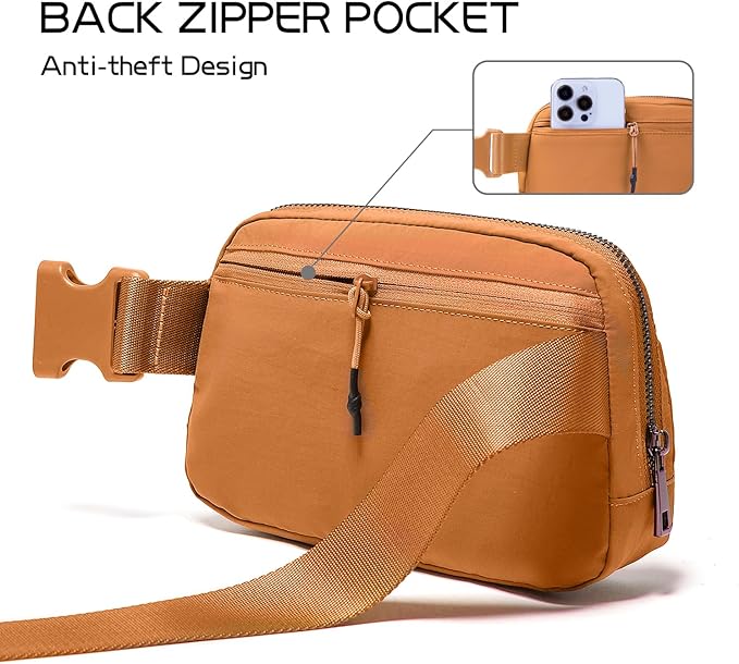 Belt Bag for Women Fanny Pack Crossbody Bags for Women Fashion Waist Packs with Adjustable Strap Gifts for Teenage Girls Women Men (Yellow)