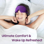 Sleep Mask - Total Blackout 3D Sleeping Mask, Super Lightweight & Silky Soft Eye Mask for Sleeping, Fully Adjustable Fit for Home, Traveling, Meditation, Yoga, Purple, Mothers Day Gifts