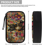 Black Cat Cable Organizer Bag Tech Pouch Portable Electronics Organizer Travel Case for Phone Power Bank SD Card Electronic Accessories Carry Case