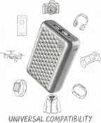 18400mAh Heated Jacket Battery Pack, 12V/5V Power Bank for Heating Coat & Vest