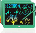 TEKFUN 12 Inch LCD Writing Tablet for Kids, Coloring Drawing Pad, Mess Free Doodle Board, Airplane Travel Toys for Boys and Toddlers, Road Trip Essentials, Gifts for 3-8 Year Old Girls(DarkGreen)