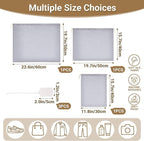 Ewen 3pcs Satin Drawstring Dustbags for Handbags with Blank Tags, Dustproof Travel Essentials Organizer Pouch in Small Medium Large Sizes, Packing Bag Set for Home Storage Jewelry Shoes Organization
