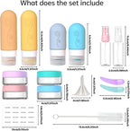 vodvob 16 Pack Travel Bottles Set for Toiletries, TSA Approved Travel Containers Leak Proof Silicone Squeezable Travel Accessories 2oz 3oz for Shampoo Conditioner Lotion Body Wash (BPA Free) (Orange)