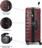 Travelpro Maxlite Air V2 Hardside Expandable Luggage, 8 Spinner Wheels, Lightweight Hard Shell, TSA lock, Cabernet, 2-Piece Set (20/25)