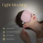 ZIMASILK 100% Mulberry Silk Sleep Mask with Adjustable Strap, Super-Smooth Soft Natural Silk Eye Mask for Sleep, Multiple Color Options (Pink)