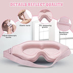3D Advanced Eye Mask for Sleeping，Ultra Delicate Soft Skin Friendly Eye mask，100% Blackout Sleep Eye Mask for Sleep, Eyelash Extension Sleep mask