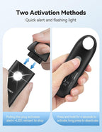 TECKNET Personal Safety Alarm,Portable Personal Alarm for Women with Flashing Strobe Light & Low Battery Alert,130dB Rechargeable Emergency Keychain Alarms for Women ,Men,Kids,Seniors(Black)