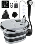 Portable Shower with 20L Foldable Bucket: Integrated Bucket + Shower Head,13000mAh Rechargeable Camping Shower with LED Display, Fruit Wash Mode, IPX8 Waterproof & 5-Speed,Portable for Travel,Pet Bath