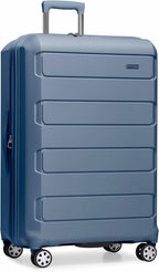 Traveler's Choice Pagosa Hardshell Expandable Luggage with Spinner Wheels, Slate Blue, 30-Inch Large