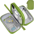 Electronic Organizer Travel Cable Accessories Bag, Electronic Organizer Case, Electronic Accessories Organizer Bag for Power Bank, Charging Cords, Chargers, Mouse, USB Cable, Earphones (Green)