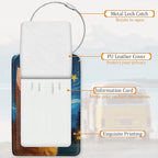 Abstract Night Sky Cat Luggage Tags for Suitcase 3 Pack, Leather Bag Tags Identifiers with Privacy Name Address Labels and Durable Steel Loop for Men Women Backpack