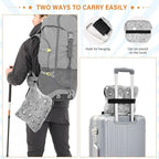 High Way Motorcycles Travel Blanket Glowing in The Dark, Soft 2 in 1 Airplane Blanket 65" x 55", Foldable as Pillow, Luggage Sleeve & Backpack Clip