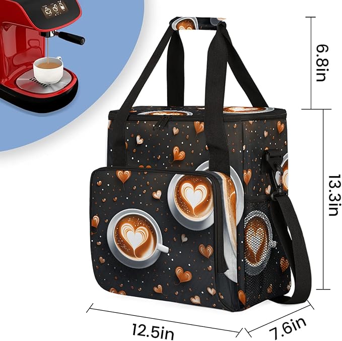 Travel Coffee Maker Carrying Bag Compatible with Keurig K-Mini or K-Mini Plus, Single Serve Coffee Maker Portable Storage Bag with Shoulder Strap(Bag Only)