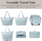 Baggallini Carryall Expandable Lightweight Travel Tote 22" Packable Folding Compact Nylon Washable Weekender w/Luggage Sleeve