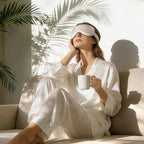 ZIMASILK Adjustable 100% 22 Momme Mulberry Silk Sleep Mask for Sleeping, Filled with Premium Mulberry Silk, Softest & Breathable Eye Sleeping Mask (Beige)