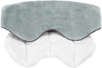 Sivio Weighted Eye Mask for Sleeping, Cooling & Cozy Reversible Blackout Sleep Mask for Women & Men, Microwave Freezable Heavy Blindfold for Migraine, Travel, Meditation, Mothers Day Gift 0.55lb, Grey